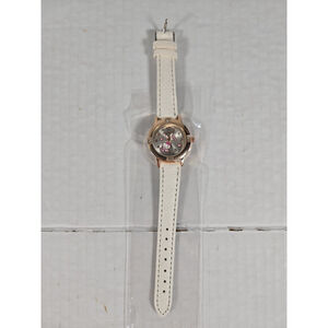 Hello Kitty Watch Stainless Steel Faux White Band Pink Accents NEW